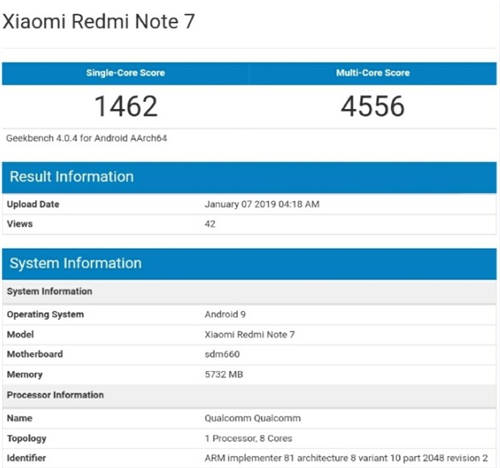 紅米Note 7跑分多少 紅米Note 7配置如何