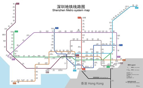 2019深圳最新地鐵線路圖 最全最新