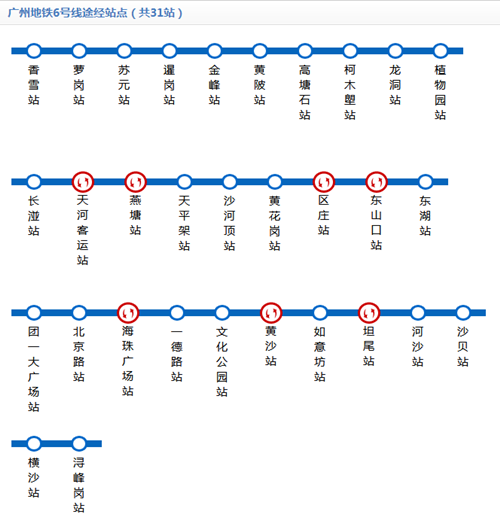 廣州地鐵6號線路圖2019 廣州地鐵線路圖最新