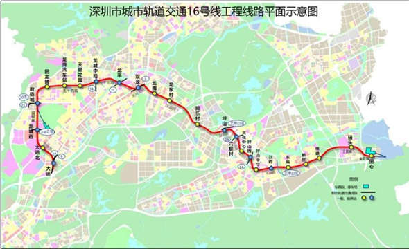 深圳地鐵16號線2023年建成通車