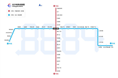 長沙地鐵2號線線路圖2019 長沙地鐵線路圖最新