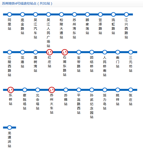 蘇州地鐵4號(hào)線線路圖2020 蘇州地鐵線路圖最新