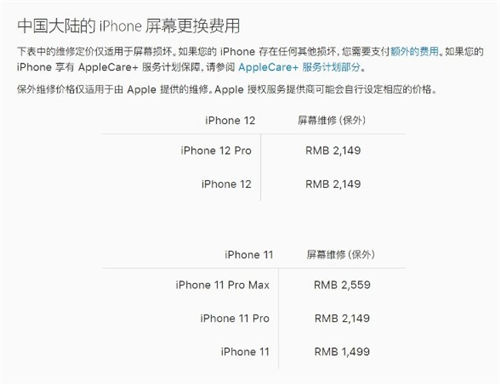 iPhone 12手機(jī)官方屏幕維修價(jià)格是多少