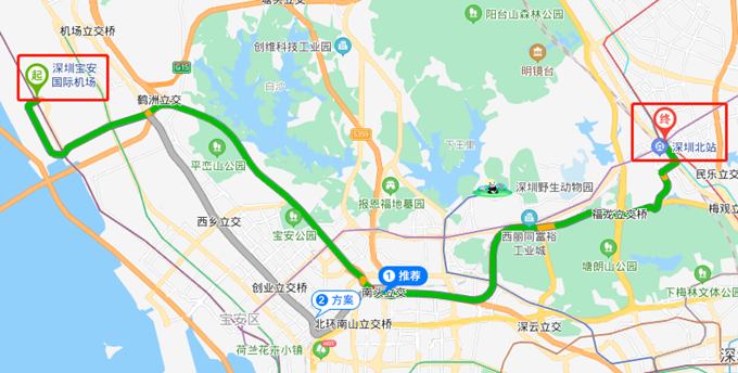 深圳寶安機場去深圳北站怎么走