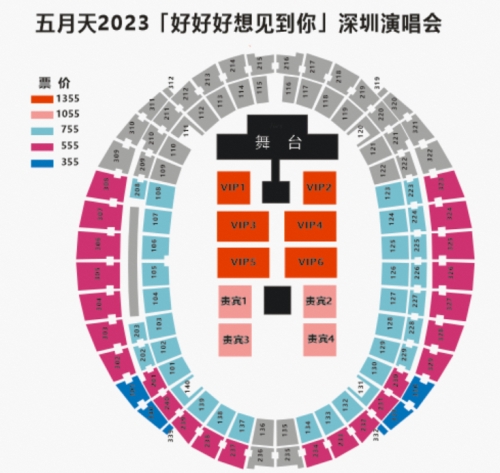 2024五月天深圳演唱會(huì)座位圖分享